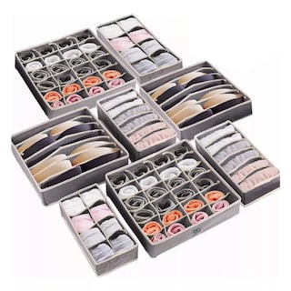 Foto 1 | Foto 1 | Language 8 Organizador De Ropa Interior Plegable Para Cajones Cajas Eo Safe Imports Esi-18171-1 Gris