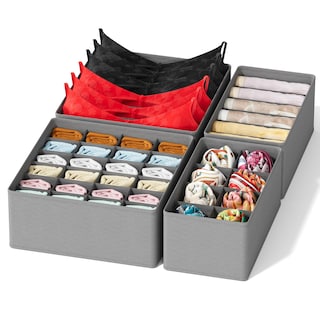 Foto 1 | Foto 1 | Organizador De Cajones Spaceaid, Paquete De 4, Tocador Para Ropa Interior, Gris - Venta Internacional.