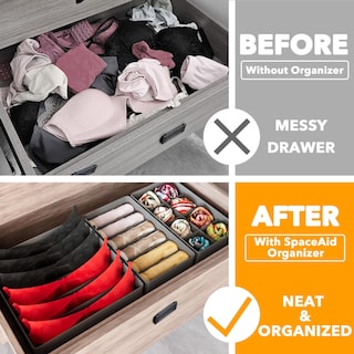 Foto 2 | Foto 2 | Organizador De Cajones Spaceaid, Paquete De 4, Tocador Para Ropa Interior, Gris - Venta Internacional.