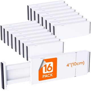 Foto 1 | Foto 1 | Separadores De Cajones Lifewit, Paquete De 16 Unidades, 4 Cm De Alto, 28 A 44 Cm, Color Blanco - Venta Internacional.