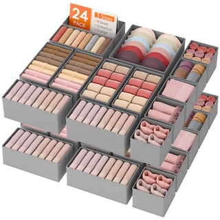 Foto 1 | Foto 1 | Organizador De Cajones Lifewit Clothes For Clothes For Closet, 24 Unidades, Color Gris - Venta Internacional.