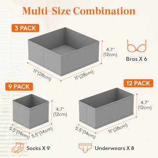 Foto 2 | Foto 2 | Organizador De Cajones Lifewit Clothes For Clothes For Closet, 24 Unidades, Color Gris - Venta Internacional.
