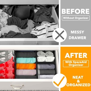 Foto 2 | Foto 2 | Organizador De Cajones Spaceaid Para Ropa, Paquete De 6 (negro) - Venta Internacional.
