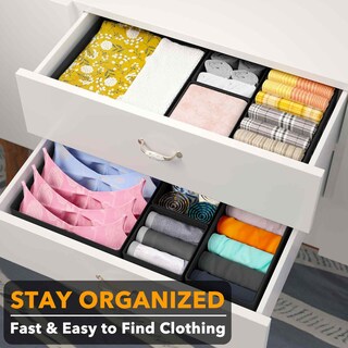 Foto 3 | Foto 3 | Organizador De Cajones Spaceaid Para Ropa, Paquete De 6 (negro) - Venta Internacional.