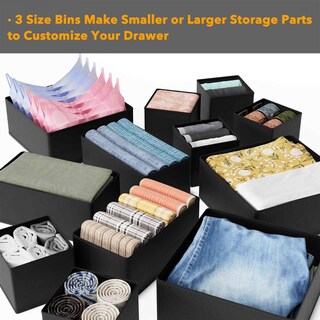 Foto 5 | Foto 5 | Organizador De Cajones Spaceaid Para Ropa, Paquete De 6 (negro) - Venta Internacional.