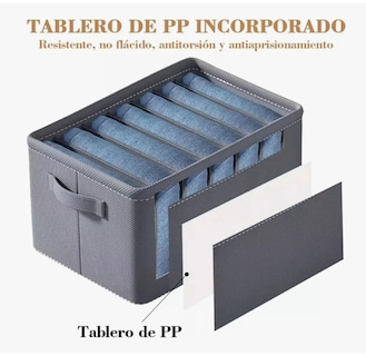 Foto 5 | Foto 5 | 4pzs Organizador De Ropa De Armario Para Jeans Con Gris