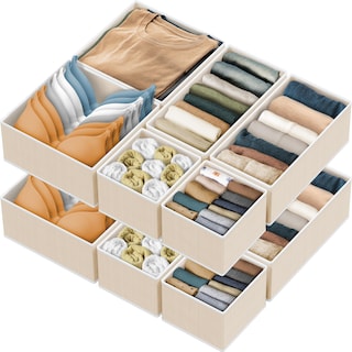 Foto 1 | Foto 1 | Set Organizador De Cajones Simple Houseware Plegable 12 Unidades Color Beige - Venta Internacional.