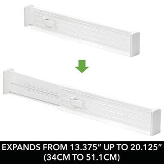 Foto 5 | Foto 5 | Separador De Cajones Mdesign  Extensible Dresser Ligne  Paquete De 4 Unidades  Blanco - Venta Internacional.