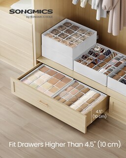 Foto 2 | Foto 2 | Set Organizador Songmics Underwear De 80 Celdas Para Calcetines Color Blanco Nube - Venta Internacional.