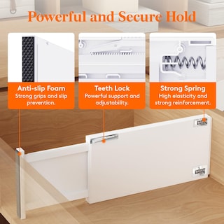 Foto 3 | Foto 3 | Separadores De Cajones Lifewit De Plástico 6 Cm De Alto 34 A 56 Cm Paquete De 12 - Venta Internacional.