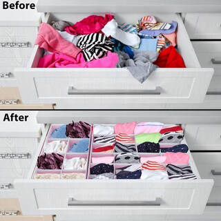 Foto 3 | Foto 3 | Set Organizador De Cajones Simple Houseware Paquete De 4 Unidades Color Rosa - Venta Internacional.