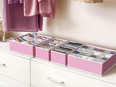 Foto 7 | Foto 7 | Set Organizador De Cajones Simple Houseware Paquete De 4 Unidades Color Rosa - Venta Internacional.