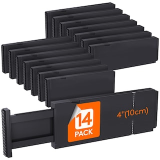 Foto 1 | Foto 1 | Separadores De Cajones Lifewit 14 Unidades 4 Cm De Altura Ajustables Negros - Venta Internacional.