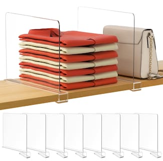 Foto 1 | Foto 1 | Separadores De Repisas Hblife Acrílico Transparente 30 Cm De Alto Paquete De 8 - Venta Internacional.