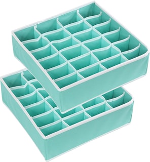 Foto 3 | Foto 3 | Organizador De Calcetines Para Armario  Artículos Sencillos Para El Hogar  Paquete De 2  Color Turquesa - Venta Internacional.