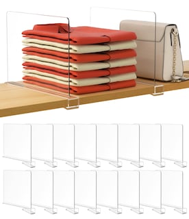 Foto 1 | Foto 1 | Separadores De Estantes Hblife Acrílico Transparente Para Armario Paquete De 16 - Venta Internacional.
