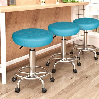 Foto 4 | Foto 4 | Silla Giratoria de Piel Sintética Ilios Innova Ruedas Azul Brillante