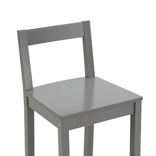 Foto 7 | Foto 7 | Taburete De Bar Amazon Basics De Madera Con Respaldo Gris, Juego De 2 - Venta Internacional.