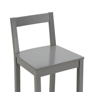 Foto 7 | Foto 7 | Taburete De Bar Amazon Basics De Madera Con Respaldo Gris - Venta Internacional.