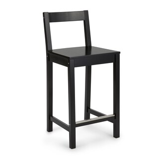 Foto 1 | Foto 1 | Taburete De Bar Amazon Basics De Madera Con Respaldo Negro - Venta Internacional.