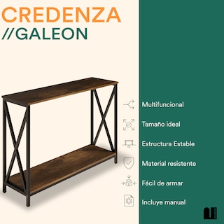 Foto 2 | Foto 2 | Credenza Mubson Galeon color Marrón con Doble Repisa
