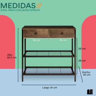 Foto 4 | Foto 4 | Credenza Mubson con Triple Repisa y Cajón color Café