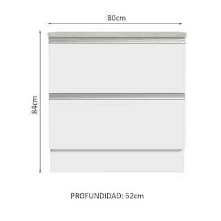 Foto 4 | Foto 4 | Gabinete Bajo Bufetera Madesa Glamy 80cm Con Encimera Bb 01