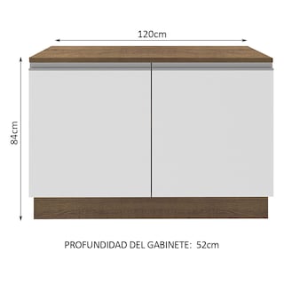 Foto 3 | Foto 3 | Gabinete Bajo Bufetera Madesa Glamy 120cm Con Encimera Mb