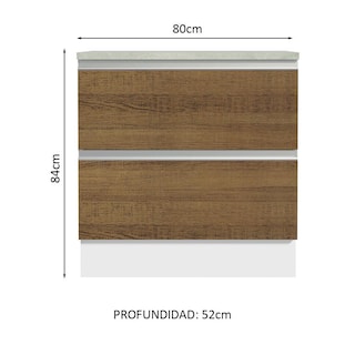 Foto 4 | Foto 4 | Gabinete Bajo Bufetera Madesa Glamy 80cm Con Encimera Bm 01