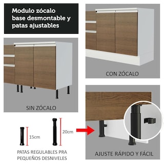Foto 8 | Foto 8 | Gabinete Bajo Bufetera Madesa Glamy 80cm Con Encimera Bm 01