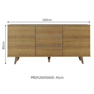 Foto 3 | Foto 3 | Buffet Credenza Madesa Para Almacenaje 160cm 3 Cajones Mm