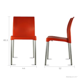 Foto 7 | Foto 7 | Set de 4 Sillas Mundo In Vivanti Comedor Y Jardin Naranja