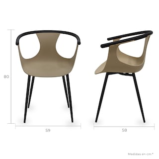 Foto 5 | Foto 5 | Paquete 4 Sillas Mundo In Catanzaro Comedor Y Jardin Beige