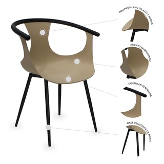 Foto 6 | Foto 6 | Paquete 4 Sillas Mundo In Catanzaro Comedor Y Jardin Beige