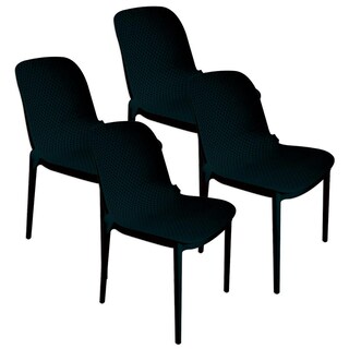 Foto 1 | Foto 1 | 4 Sillas De Comedor Y Jardín Midtown Concept De Plástico Modernas Y Minimalistas color Negro