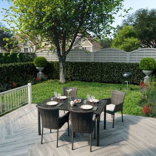 Foto 7 | Foto 7 | Silla de Rattan Noa Gris para Comedor Exterior con Cojín Durable