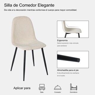 Foto 2 | Foto 2 | Juego De 4 Sillas Comedor Diseño Moderno Yatahome Charlton Beige