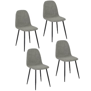 Foto 1 | Foto 1 | Juego De 4 Sillas De Comedor Diseño Moderno Yatahome Charlton Gris