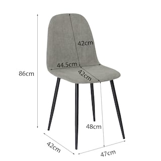 Foto 7 | Foto 7 | Juego De 4 Sillas De Comedor Diseño Moderno Yatahome Charlton Gris