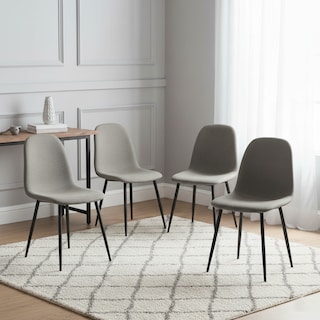 Foto 8 | Foto 8 | Juego De 4 Sillas De Comedor Diseño Moderno Yatahome Charlton Gris