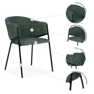 Foto 4 | Foto 4 | Silla de Comedor Isolla 2101 Verde
