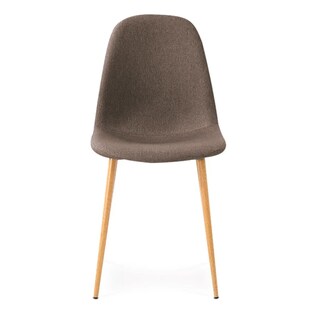 Foto 1 | Foto 1 | Silla De Comedor Gris Tapizada Con Tela. Patas Y Estructura De Metal Efecto Madera