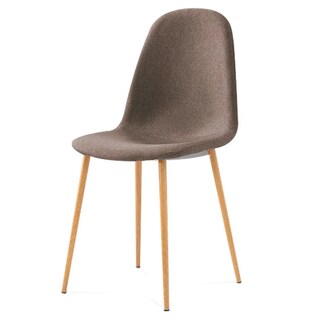 Foto 2 | Foto 2 | Silla De Comedor Gris Tapizada Con Tela. Patas Y Estructura De Metal Efecto Madera