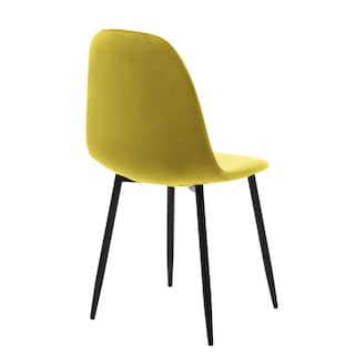 Foto 3 | Foto 3 | Silla De Comedor Dorada Con Asiento Y Respaldo En Terciopelo. Estructura De Metal Y Patas Negras