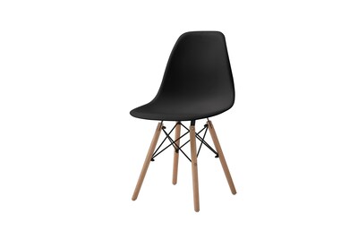 Foto 3 | Foto 3 | Set De 4 Sillas Para Comedor Color Negro Con Patas De Madera De Haya Y Soporte De Metal