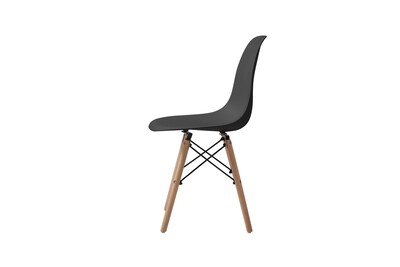 Foto 4 | Foto 4 | Set De 4 Sillas Para Comedor Color Negro Con Patas De Madera De Haya Y Soporte De Metal