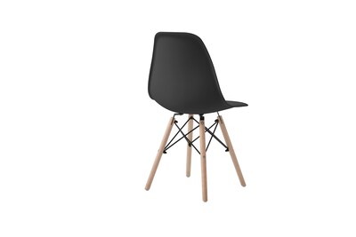 Foto 5 | Foto 5 | Set De 4 Sillas Para Comedor Color Negro Con Patas De Madera De Haya Y Soporte De Metal