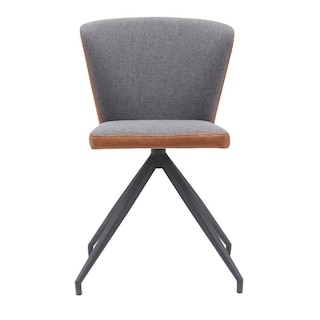 Foto 1 | Foto 1 | Silla Tapizada En Tela Gris Con Asiento Acolchado De Hule Espuma Y Patas De Metal Negras