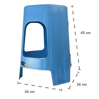 Foto 5 | Foto 5 | Banco D/plástico Mod Capri Color Azul Tres Patas