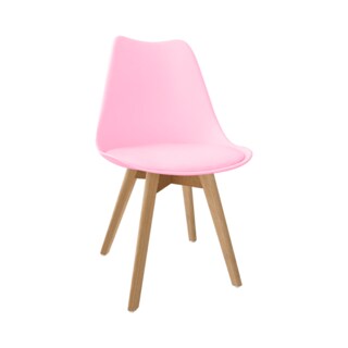 Foto 1 | Foto 1 | Silla Tulip Minimalista Moderna Comedor Acolchonada Color Rosa